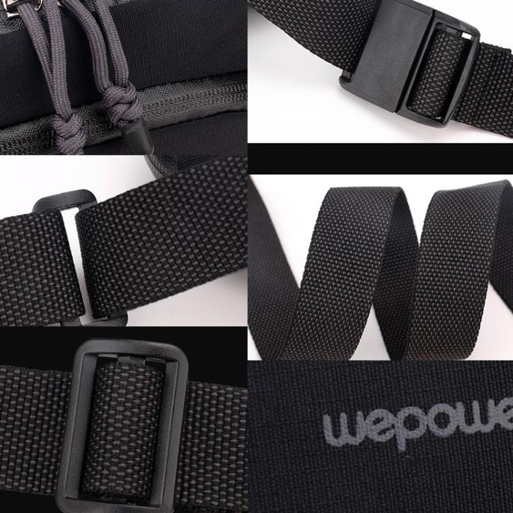 WEPOEWR Men Chest Bag Personalized Commuter Shoulder Bag Mobile Phone Waist Pack(Black)