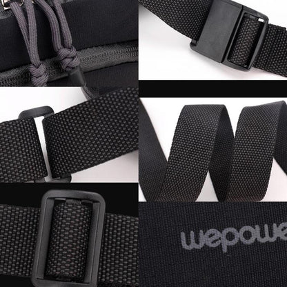WEPOEWR Men Chest Bag Personalized Commuter Shoulder Bag Mobile Phone Waist Pack(Black)