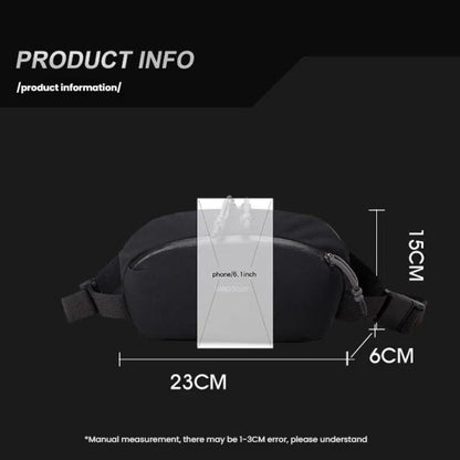 WEPOEWR Men Chest Bag Personalized Commuter Shoulder Bag Mobile Phone Waist Pack(Black)