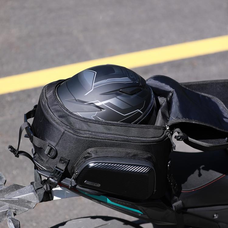 Rhinowalk MT2335 23L-35L Expandable Large-capacity EVA Hard Shell Motorcycle Tail Bag(Carbon Fiber)