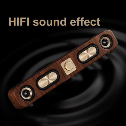 Havit M16 Retro HIFI Stereo Desktop Wireless Bluetooth Speaker(Wood Grain Color)