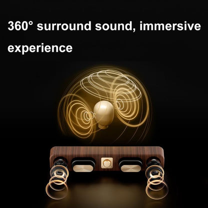 Havit M16 Retro HIFI Stereo Desktop Wireless Bluetooth Speaker(Wood Grain Color)