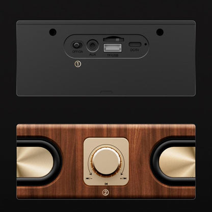 Havit M16 Retro HIFI Stereo Desktop Wireless Bluetooth Speaker(Wood Grain Color)