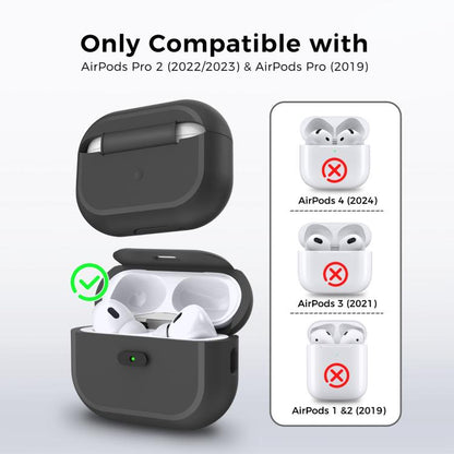 For AirPods Pro / Pro 2 AhaStyle JY17 Silicone Lock Protective Case(Blue)