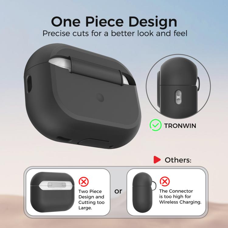 For AirPods Pro / Pro 2 AhaStyle JY17 Silicone Lock Protective Case(Blue)