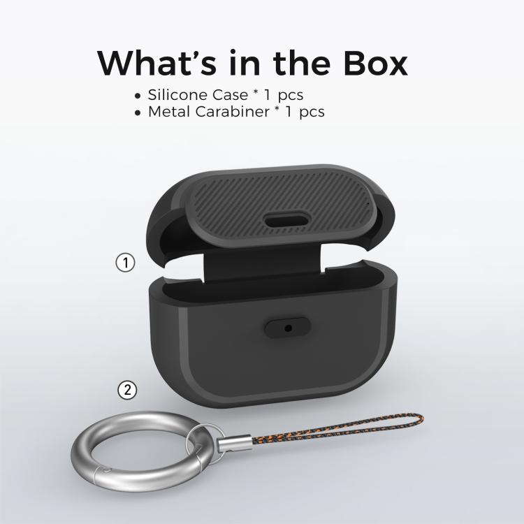 For AirPods Pro / Pro 2 AhaStyle JY17 Silicone Lock Protective Case(Green)