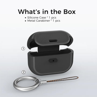 For AirPods Pro / Pro 2 AhaStyle JY17 Silicone Lock Protective Case(Green)