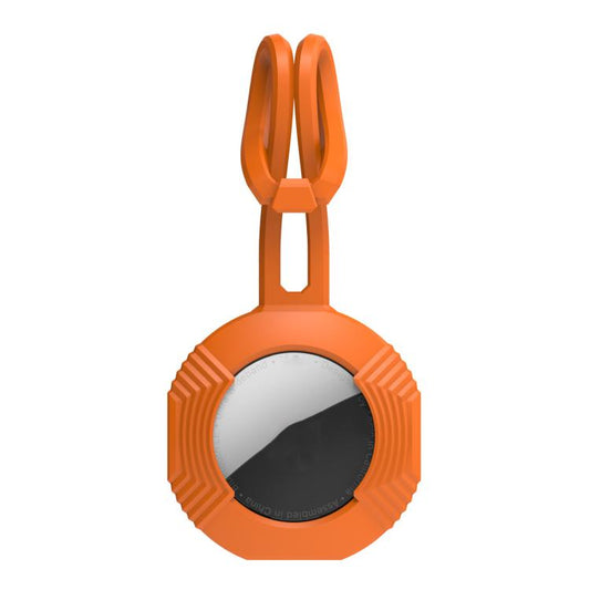 Pour AirTag 2e génération / AirTag 1re génération AhaStyle PT164 Housse de protection en silicone Coque de suivi fixe facile à transporter Pendentif pour sac à dos (orange)