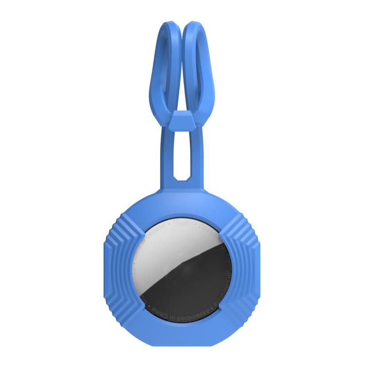 For AirTag 2nd Gen / AirTag 1st Gen AhaStyle PT164 Silicone Protective Cover Easy Carry Fixed Tracker Shell Backpack Pendant(Blue)