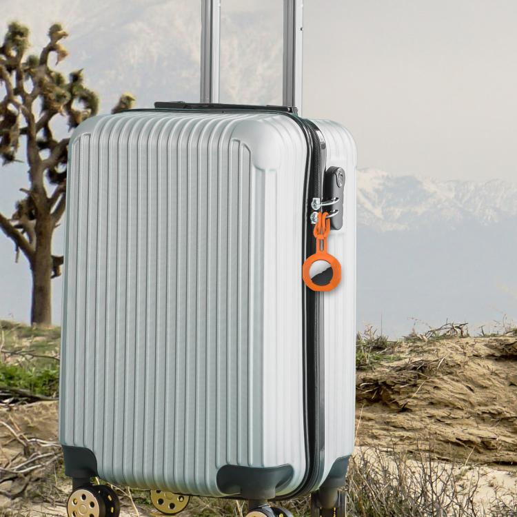 For AirTag 2nd Gen / AirTag 1st Gen AhaStyle PT164 Silicone Protective Cover Easy Carry Fixed Tracker Shell Backpack Pendant(Dark Blue)