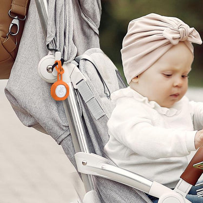 For AirTag 2nd Gen / AirTag 1st Gen AhaStyle PT164 Silicone Protective Cover Easy Carry Fixed Tracker Shell Backpack Pendant(Black)