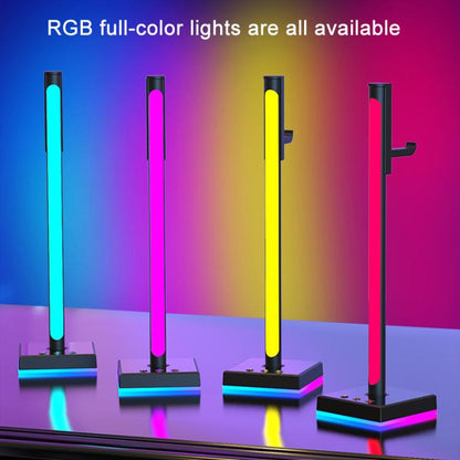 Support de casque Ajazz ABL190 avec lumière ambiante de ramassage Lumières ambiantes de musique de bureau RVB (Noir)