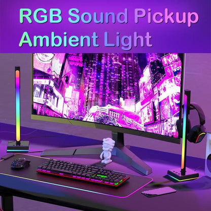 Support de casque Ajazz ABL190 avec lumière ambiante de ramassage Lumières ambiantes de musique de bureau RVB (Noir)