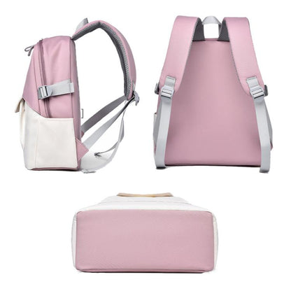 OUMANTU 2306 Sac à dos de loisirs anti-éclaboussures grande capacité Cartable (Violet)