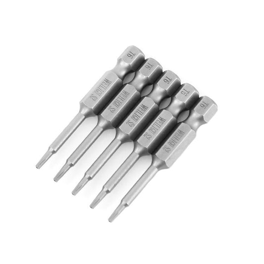 WEILIGU 5pcs 75mm T6 Magnétique S2 Pneumatique Embout À Air Perceuse Électrique Tête De Fleur De Prunier Avec Trou Central