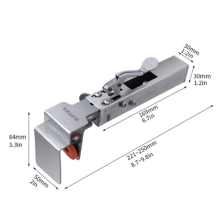 RUITOOL Pince rapide à pousser en acier inoxydable pour tiroir, pinces de fixation télescopiques réglables pour le travail du bois, spécification : petite pince à archet