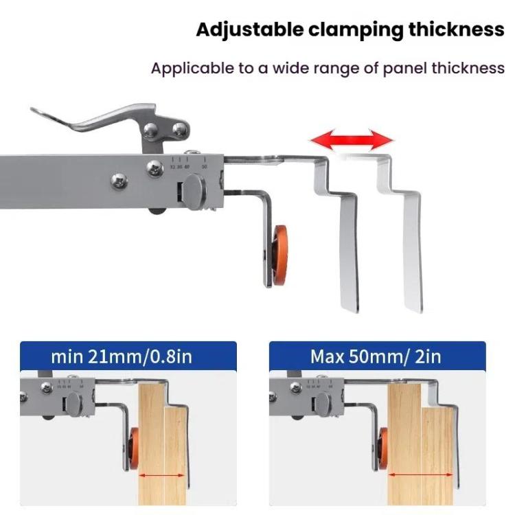 RUITOOL Pince rapide à pousser en acier inoxydable pour tiroir, pinces de fixation télescopiques réglables pour le travail du bois, spécification : petite pince à archet