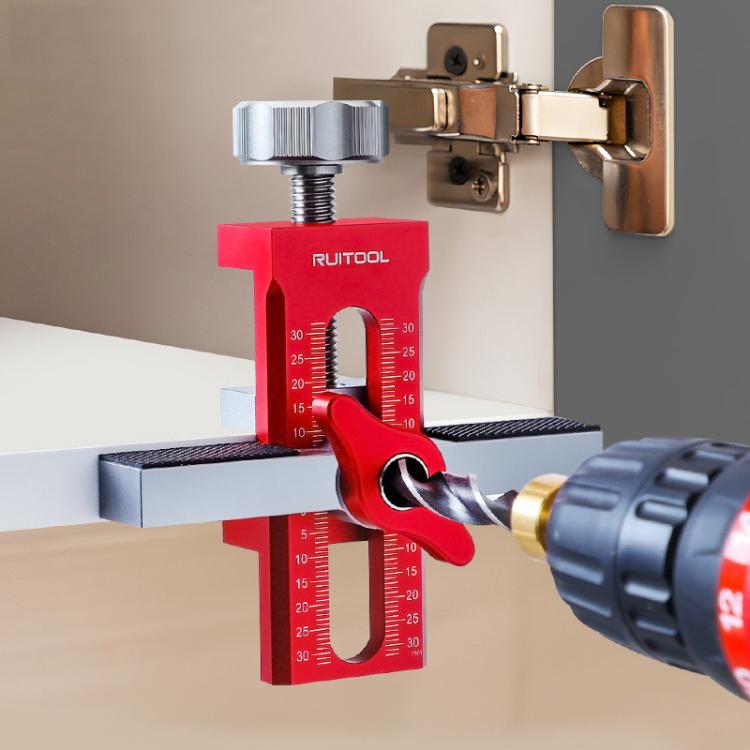 RUITOOL Cabinet Door Installation Locator Aids Adjustable Rebounder Punched Mounting Jig Leveling Device, Spec: With 10mm Drill