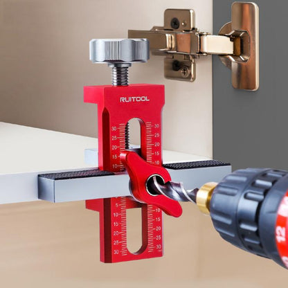RUITOOL Cabinet Door Installation Locator Aids Adjustable Rebounder Punched Mounting Jig Leveling Device, Spec: With 10mm Drill + Brass Limit Ring