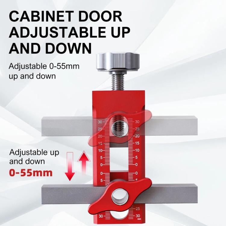 RUITOOL Cabinet Door Installation Locator Aids Adjustable Rebounder Punched Mounting Jig Leveling Device, Spec: With 10mm Drill + Brass Limit Ring