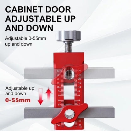 RUITOOL Cabinet Door Installation Locator Aids Adjustable Rebounder Punched Mounting Jig Leveling Device, Spec: With 6/8/10mm Drill Brass Limit Ring + 6/8mm Drill Sleeve