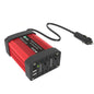 Gurxun Dual USB+Dual Type-C Charging Port Modified Square Wave Car Inverter, Spec: DC12V To AC110V Dual US Plug