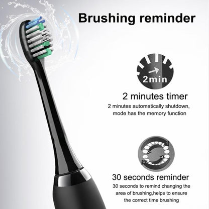 Sarmocare S100 IPX7 Waterproof Portable Sonic Electric Toothbrush with 8-brush Heads(White)