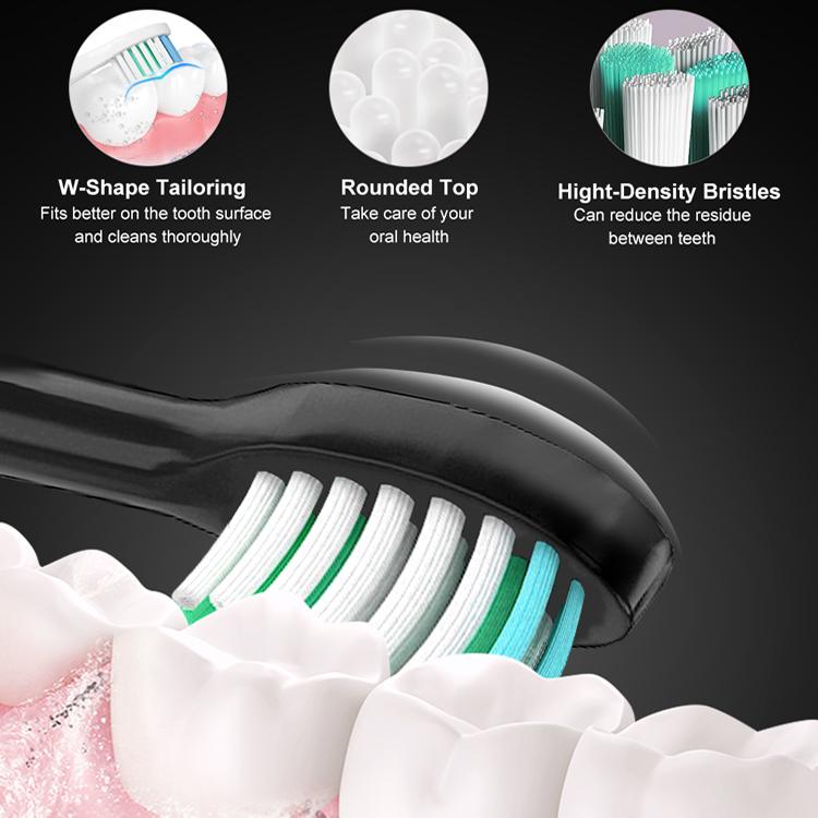 Sarmocare S100 IPX7 Waterproof Portable Sonic Electric Toothbrush with 8-brush Heads(White)