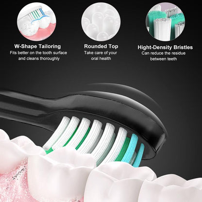 Sarmocare S100 IPX7 Waterproof Portable Sonic Electric Toothbrush with 8-brush Heads(White)