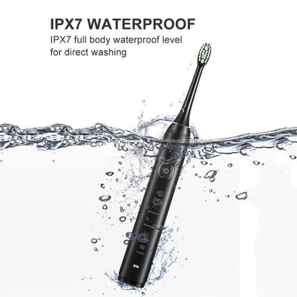Sarmocare S100 IPX7 Waterproof Portable Sonic Electric Toothbrush with 8-brush Heads(White)