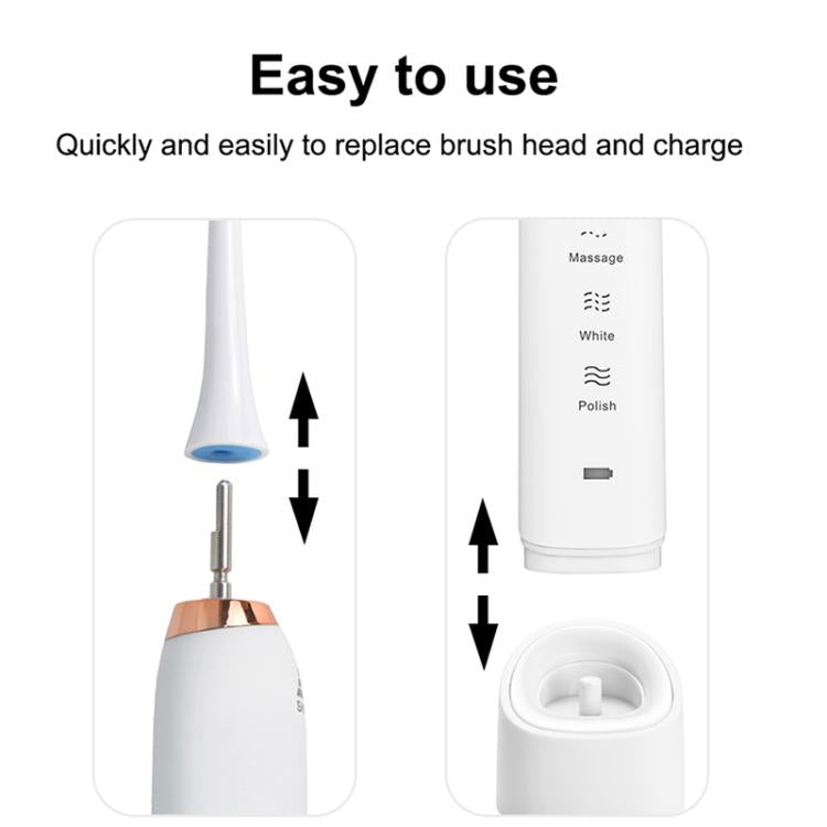 Sarmocare S100 IPX7 Waterproof Portable Sonic Electric Toothbrush with 8-brush Heads(Purple)
