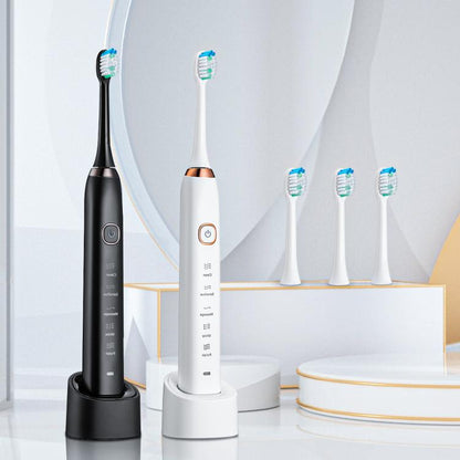 Sarmocare S100 IPX7 Waterproof Portable Sonic Electric Toothbrush with 8-brush Heads(Black)