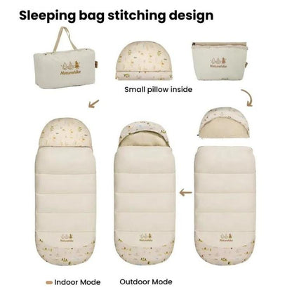 Naturehike BC180 Thin Portable Outdoor Camping Cotton Kids Sleeping Bag Camping Warm Quilt