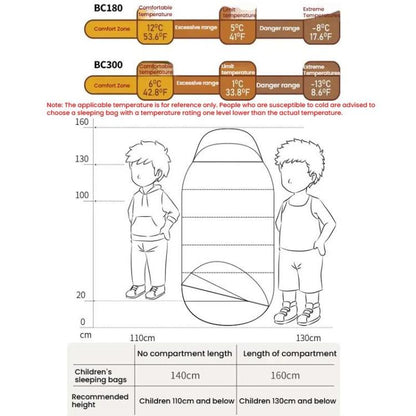Naturehike BC180 Thin Portable Outdoor Camping Cotton Kids Sleeping Bag Camping Warm Quilt