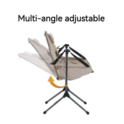 Naturehike Outdoor Folding Rocking Chair Portable Recliner Chair Leisure Camping Picnic Swing Chair(Black Mesh)