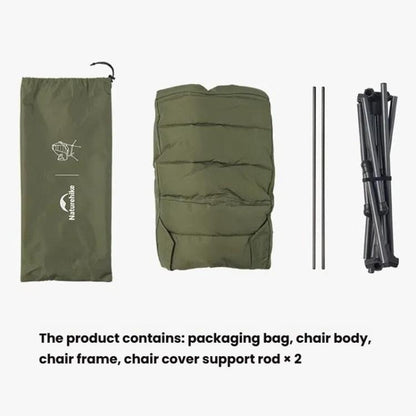 Naturehike Chaise à bascule pliable d'extérieur Fauteuil inclinable portable Chaise de pique-nique et de camping (kaki)