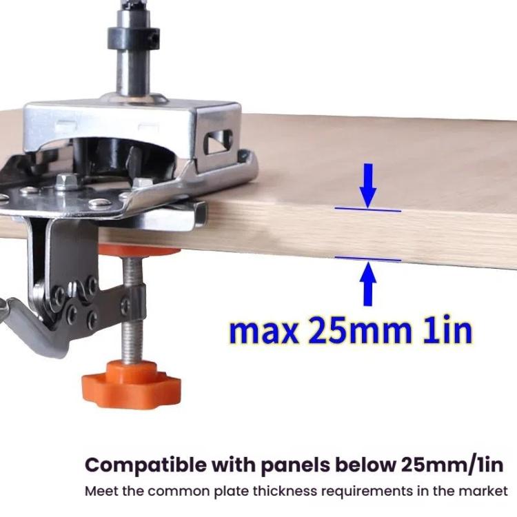 5 In 1 RUITOOL Stainless Steel Hinge Puncher Locator Adjustable Margin Quick Jig Woodworking Closet Door Hinge Punching Tool