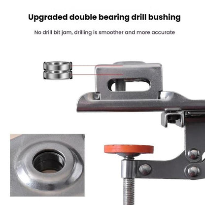5 In 1 RUITOOL Stainless Steel Hinge Puncher Locator Adjustable Margin Quick Jig Woodworking Closet Door Hinge Punching Tool