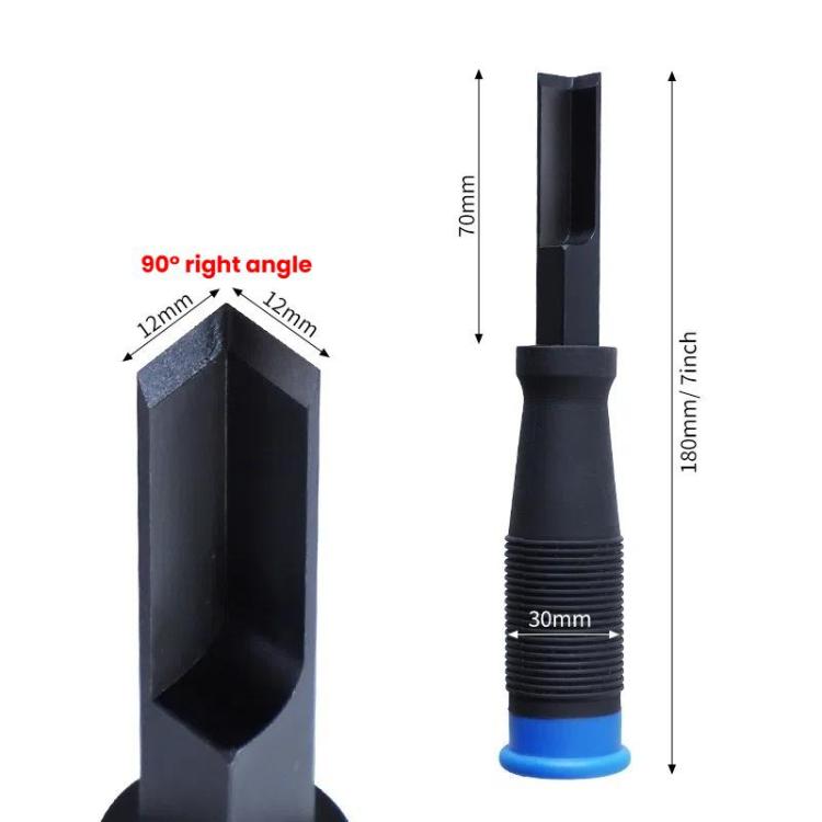 RUITOOL Outil à bois 90 degrés burin à angle droit, burin à entailler, outil à charnière (12mm bleu)