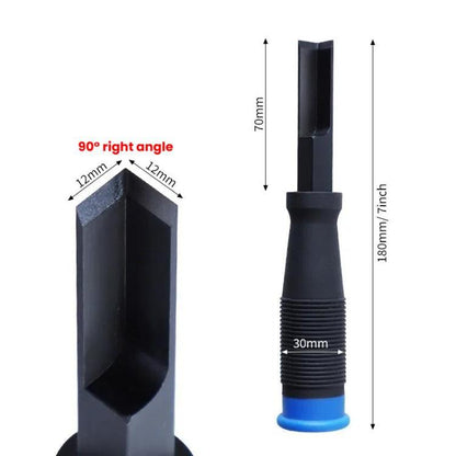 RUITOOL Outil à bois 90 degrés burin à angle droit, burin à entailler, outil à charnière (12mm bleu)
