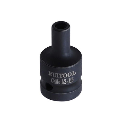 RUITOOL 1/2 inch Tap Socket Pneumatic Wrench Square Socket Inner Quarter Square Hole Wrench Tool, Spec: M5