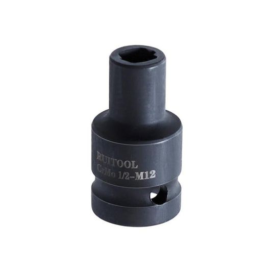 RUITOOL Clé à Chocs Pneumatique Douille pour Taraud 1/2 pouce, Douille Carrée, Clé Outil à Trou Carré Intérieur, Spécification: M12