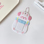 Hisocute Étudiant Dessin Animé PVC Transparent Porte-Cartes Mignon Animal 3 Pouces Idol Album Photo Étui, Style : Lapin Blanc