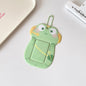 Hisocute Student Cartoon PVC Transparent Card Holder Cute Animal 3-Inch Idol Album Photo Card Case, Style: Green Frog