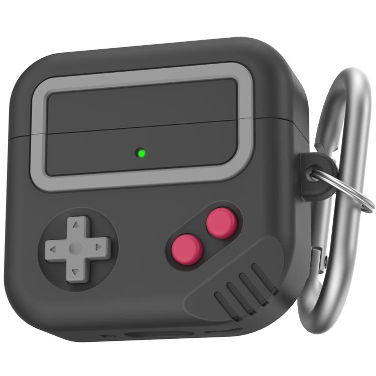 For AirPods 4 AhaStyle JY21 Silicone Earphone Protective Case Split Drip Cartoon Personalized Protective Case(Black)