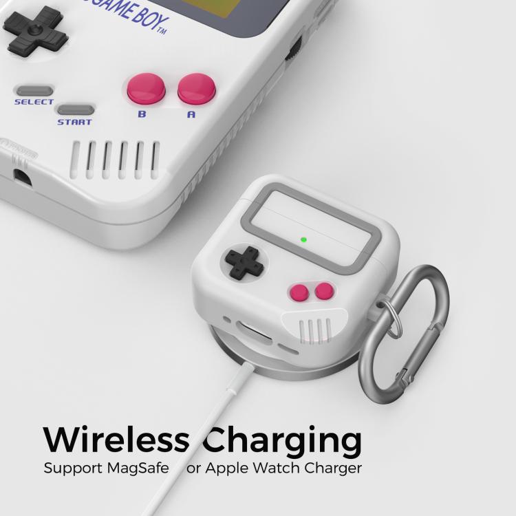 For AirPods 4 AhaStyle JY21 Silicone Earphone Protective Case Split Drip Cartoon Personalized Protective Case(Gray White)