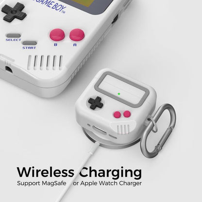 For AirPods 4 AhaStyle JY21 Silicone Earphone Protective Case Split Drip Cartoon Personalized Protective Case(Gray White)