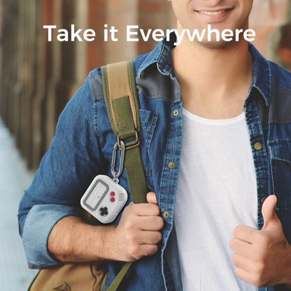 For AirPods 4 AhaStyle JY21 Silicone Earphone Protective Case Split Drip Cartoon Personalized Protective Case(Gray White)