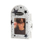 Hisocute Square Snap Album Girls 3 inch Postcards Album Holder Student Polaroid Collect Organizer(Black Stars)