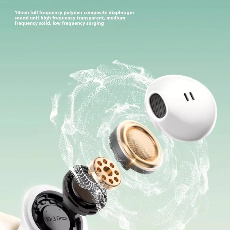 Havit E9 Semi-In-Ear ENC Noise Reduction Wireless Bluetooth Earphones, Color: White-Flagship Edition